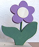 Sebastian design Holzstecker große Blume, dunkellila