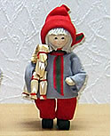 Santa Junge mit Strohziege, 10 cm