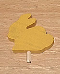 1 kleiner, schwedischer Osterhase, gelb