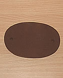 Steck - Platte mit 2 Dübellöchern walnuss, 11 cm