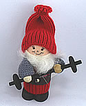 Schwedischer Santa mit Trainingsgerät, 8 cm, EINZELSTÜCK