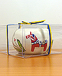 Schwedischer Teelichthalter Dalapferd, weiß, in Geschenkbox