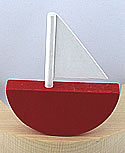 Sebastian design großes Boot, flach, rot