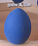 Großes Holz Osterei dunkelblau, h 6 cm, für Holzkräne