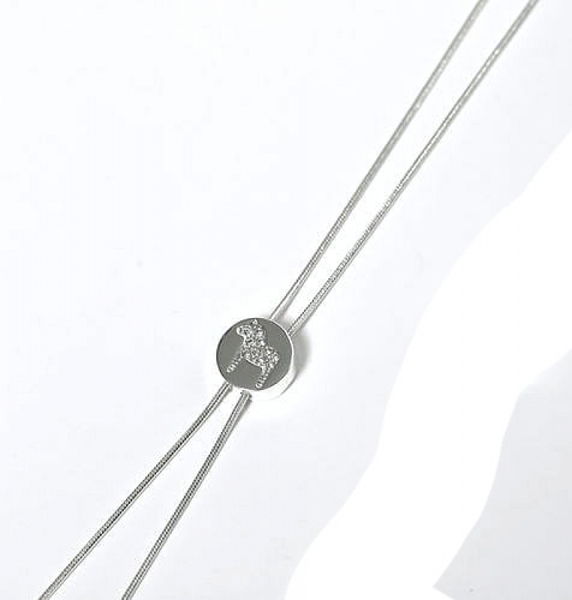 AnnaViktoria Nordic kristall silber Halskette Dalapferd, 80 cm