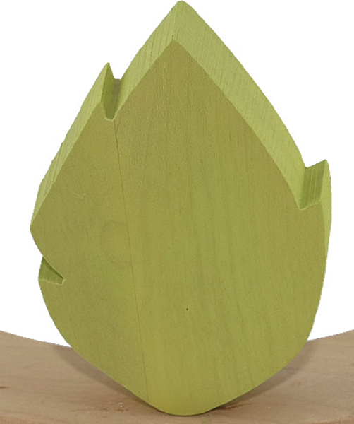 1 Nedholm Holzstecker Blatt, lime grün