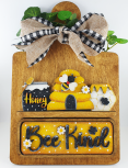Honig-Bienen Set Addon für LKW und Holzbrett, handbemalt