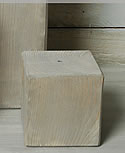 Talvel Holz Säule massiv grau mit Loch für Figuren, 10 cm