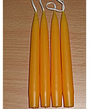 Sebastain design 4 Tannenkerzen gelb für Mini-Kränze/kleine Kränze