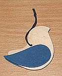 1 kleiner Vogel natur/blau