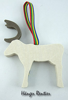 1 hanging reindeer white