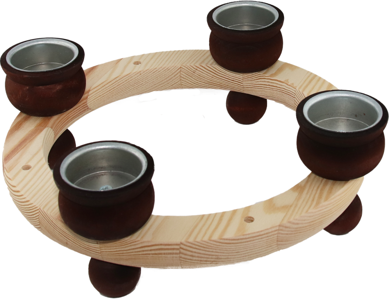 New - tealight ring 23 cms, brown