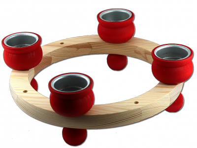 New - tealight ring 23 cms, red