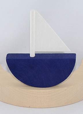 Sebastian design großes Boot, flach, dunkelblau