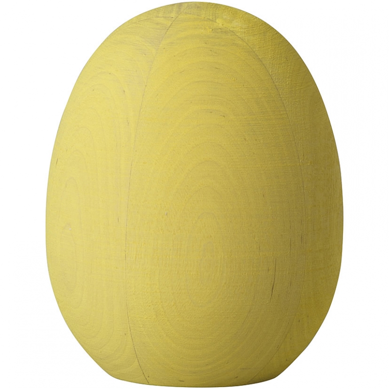 Aarikka big Easter egg, yellow, H 10 cm ⌀ 6 cm