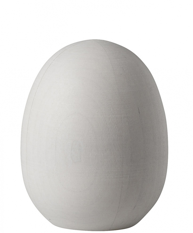 Aarikka small Easter egg, white, H 7 cm ⌀ 5,5 cm