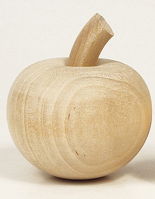 1 schwedischer Holzstecker großer Apfel, natur