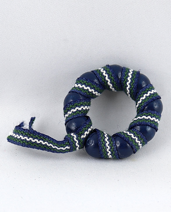 1 small Swedish napkin ring / candle ring, ø 3,5 cm, dark blue
