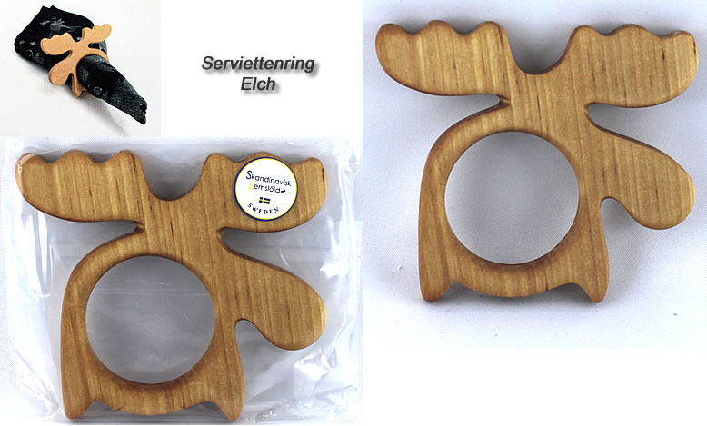 1 wooden napkin rings Elk