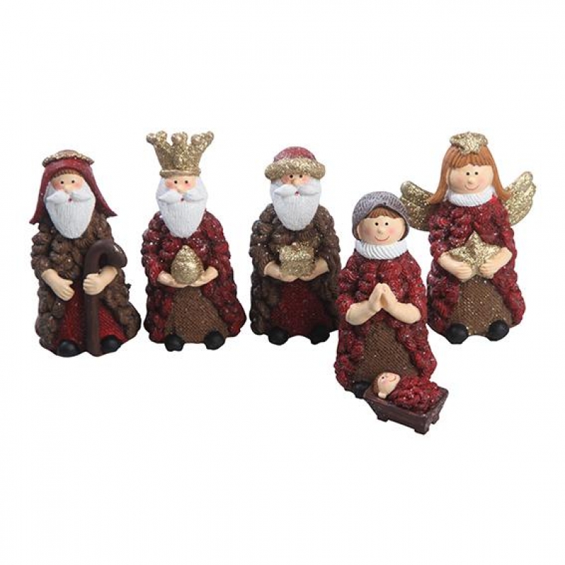 Det Gamle 6 Danish Figures, Nativity, H 10 cm