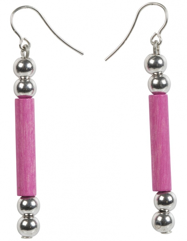 Aarikka Tarkka earrings pink, h 6 cm