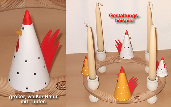 Riesiger weißer Hahn-Bild