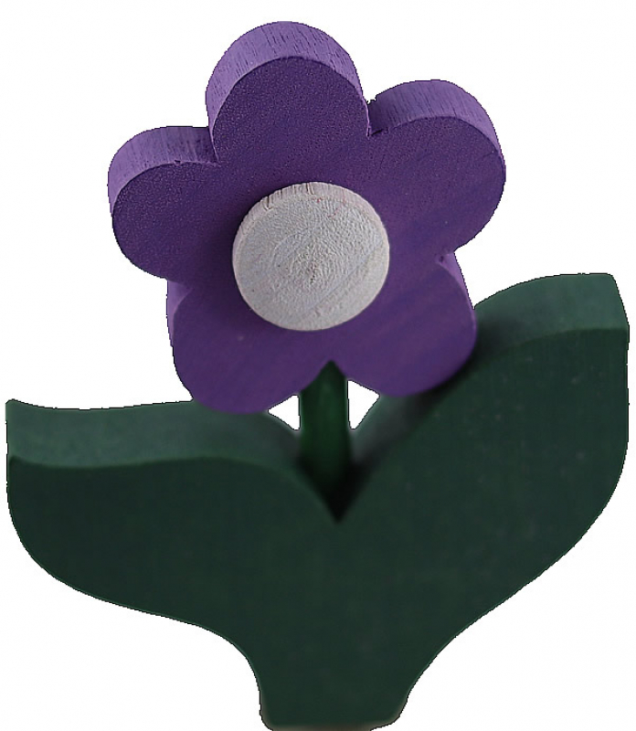 Sebastian design kleine Blume lila, 4 mm Holzdübel