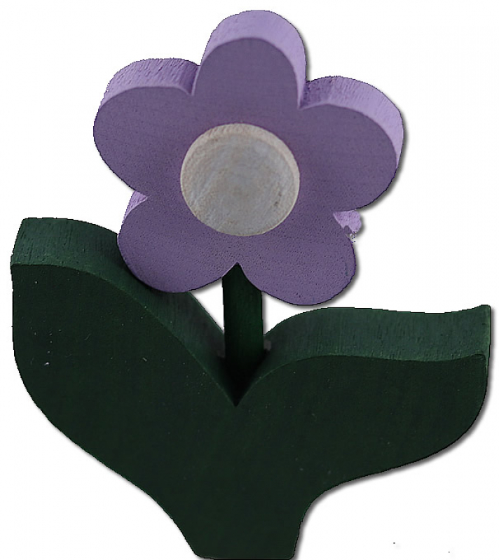 Sebastian design kleine Blume helles lila, 4 mm Holzdübel