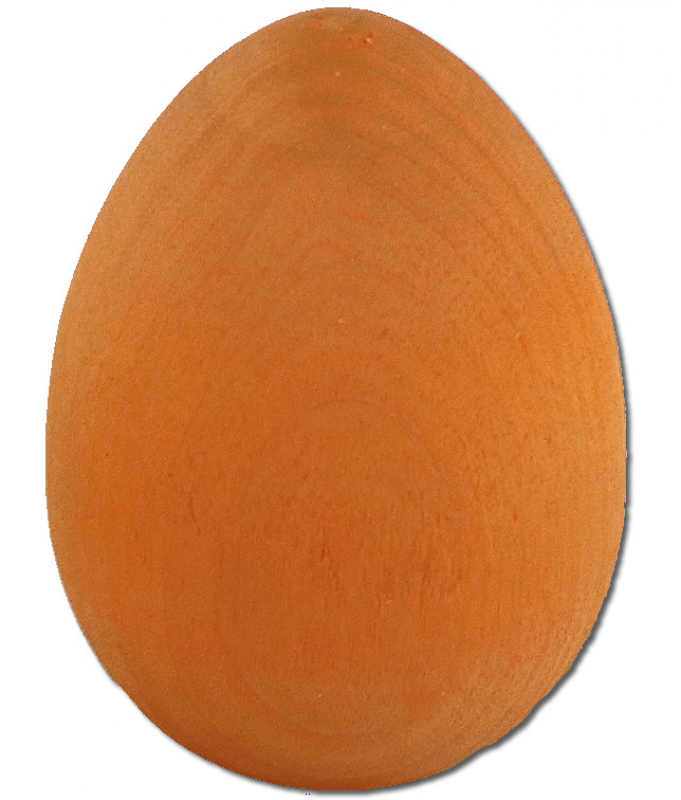 Sebastian design big  wooden Easter egg, orange, h 6 cm