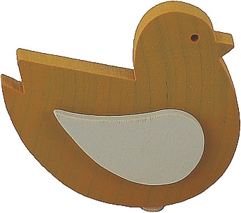 Sebastian design Vogel gelb mit weißen Flügeln, Kranzstecker