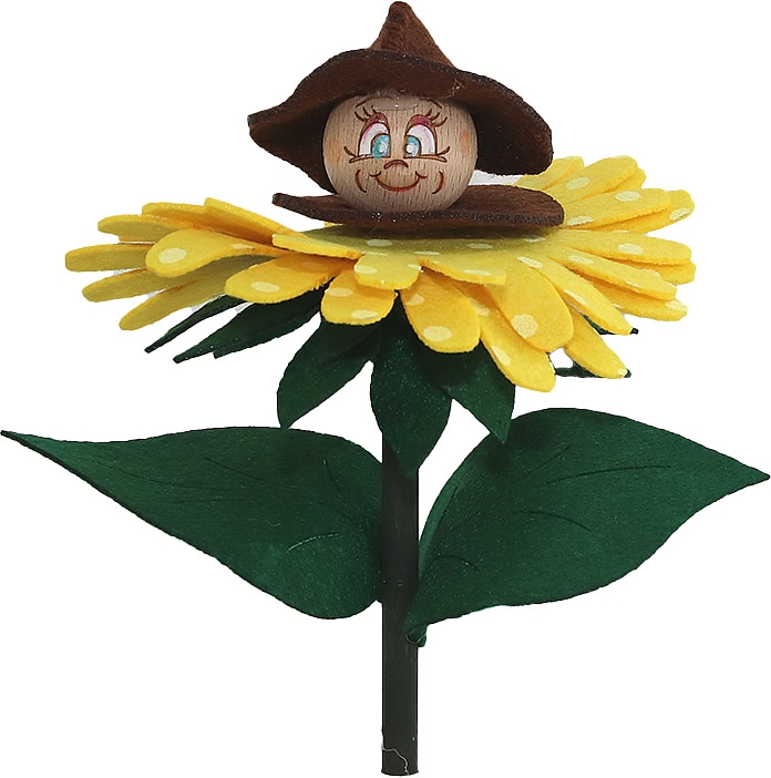 Sun flower child, h 14 cm, for candlerings
