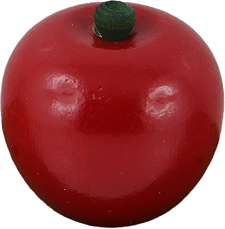 Swedish wooden apple, red lacq., h 4 cm