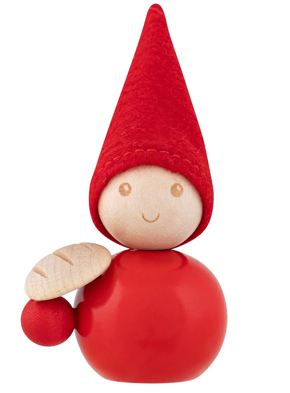 Aarikka Elf mit Sauerteig-Brot, rot, h 9 cm