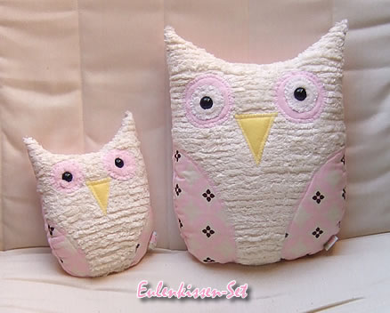 pillow Set Owl pink