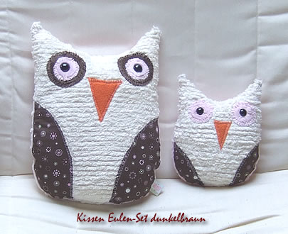 pillow Set Owl brown