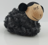 Nordika dunkelgraues, kleines Schaf mit schwarzen Ohren, h 4 cm