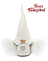 Swedish gnome Viktoria white cap, h 20 cm