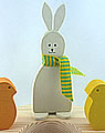 Swedish Easter Rabbit with scarf, white