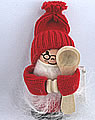Schwedischer Santa mit kleinem Löffel, 8 cm