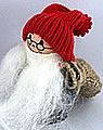 Schwedischer Santa mit langem Bart/Sack, 8 cm