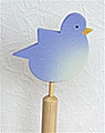 wood plug big bird, blue
