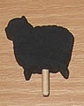 1 wood plug small sheep, black
