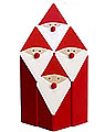 set wooden Santa Claus red/white, 4 pieces