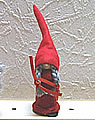 Schwedischer Wichtelfrau mit Zöpfen rot, 15 cm