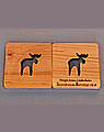 Swedish coasters Elk, 4 pieces, laser cut