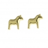 swedish stick earrings Dalahorse gold, 15x15 mm