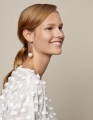Aarikka Seita earrings black, h 5 cm