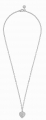 swedish Heart necklace Rendeer silver, l 42 cm