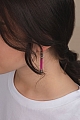 Aarikka Tarkka earrings pink, h 6 cm