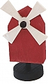 1 Holzstecker Windmühle schwedisches Rot, H 9 cm